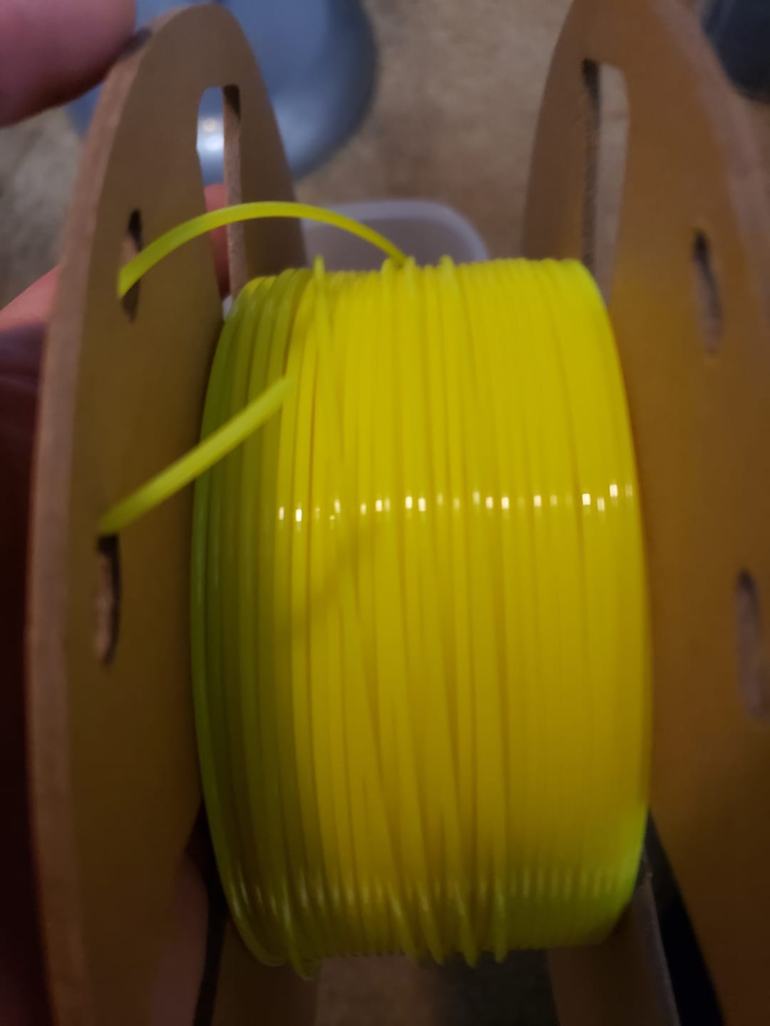 Customer photo review of Fluorescent Yellow PETG Filament 1.75mm