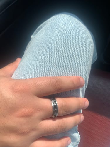 Customer photo review of 6mm Greek Key Band