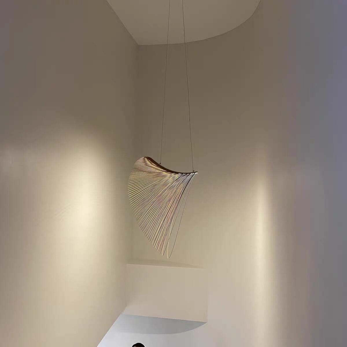 Customer photo review of Home Decor Wood Art LED Chandelier, Dimmable