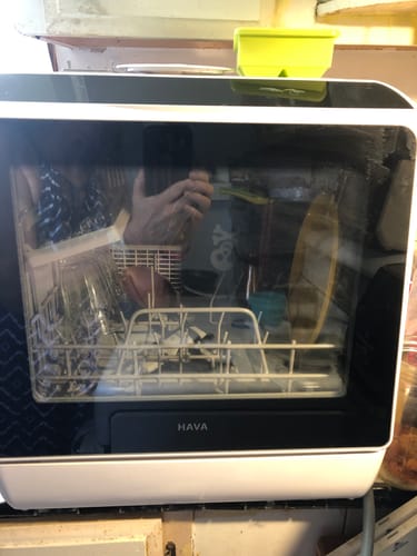 Customer photo review of R01 Compact Countertop Dishwasher