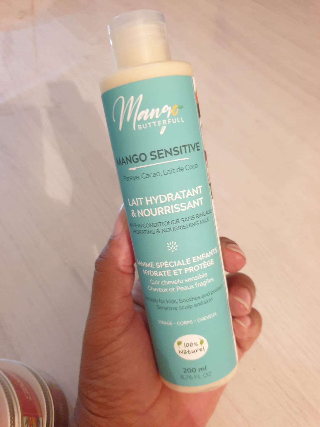 Customer photo review of Lait hydratant et nourrissant - SENSITIVE