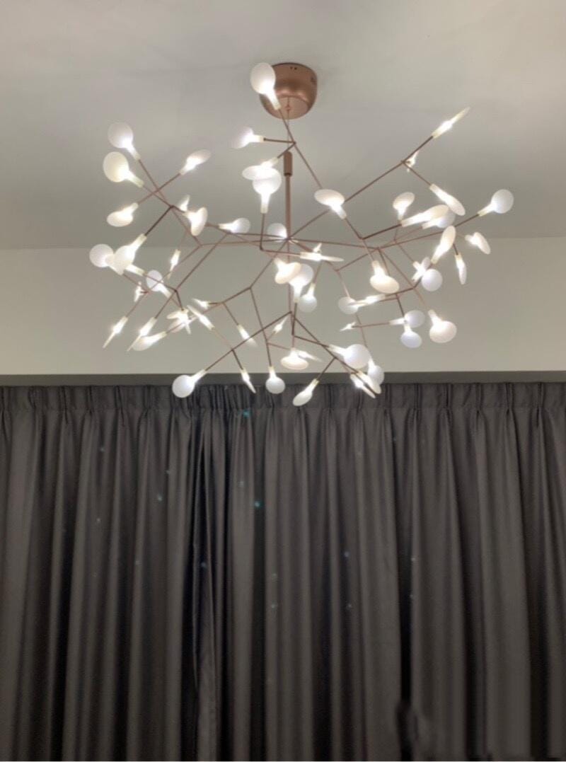 Customer photo review of Heracleum Rose Gold Branch Chandelier