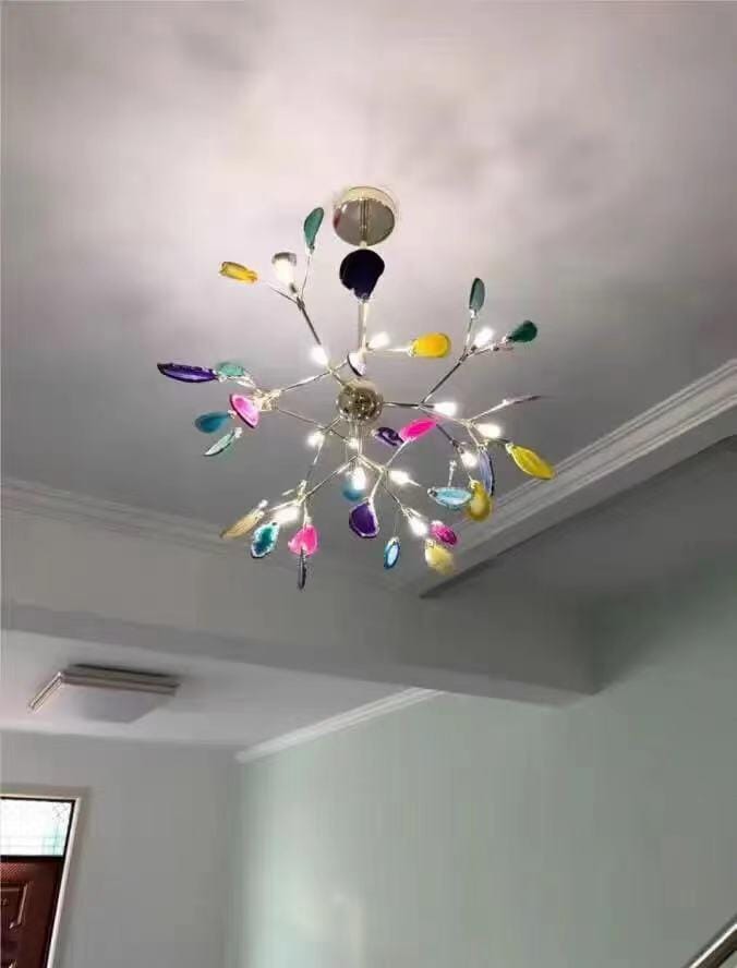 Customer photo review of Heracleum Colorful Agate Branch Chandelier