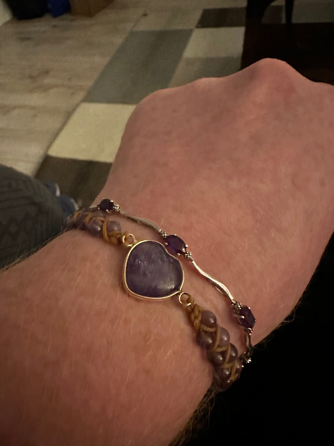 Customer photo review of Amethyst Love Bracelet