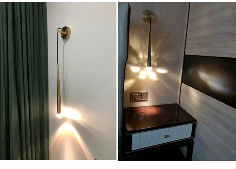 Customer photo review of Nordic Minimalist Waterdrop Wall Lamp