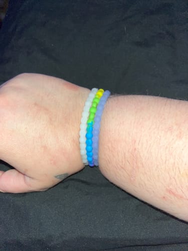 Customer photo review of Lunar Glow Pack PRO Hair Ties (4-Pack): Illuminate Your Style with Celestial Hues