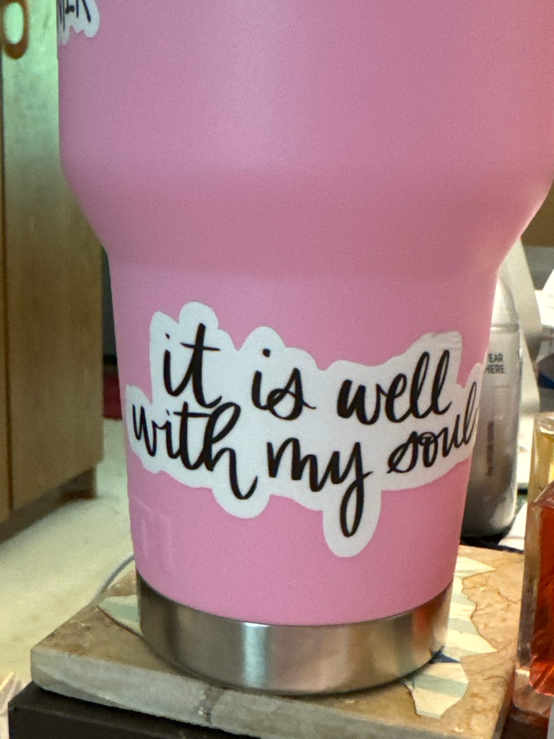 Customer photo review of It is well with my soul sticker