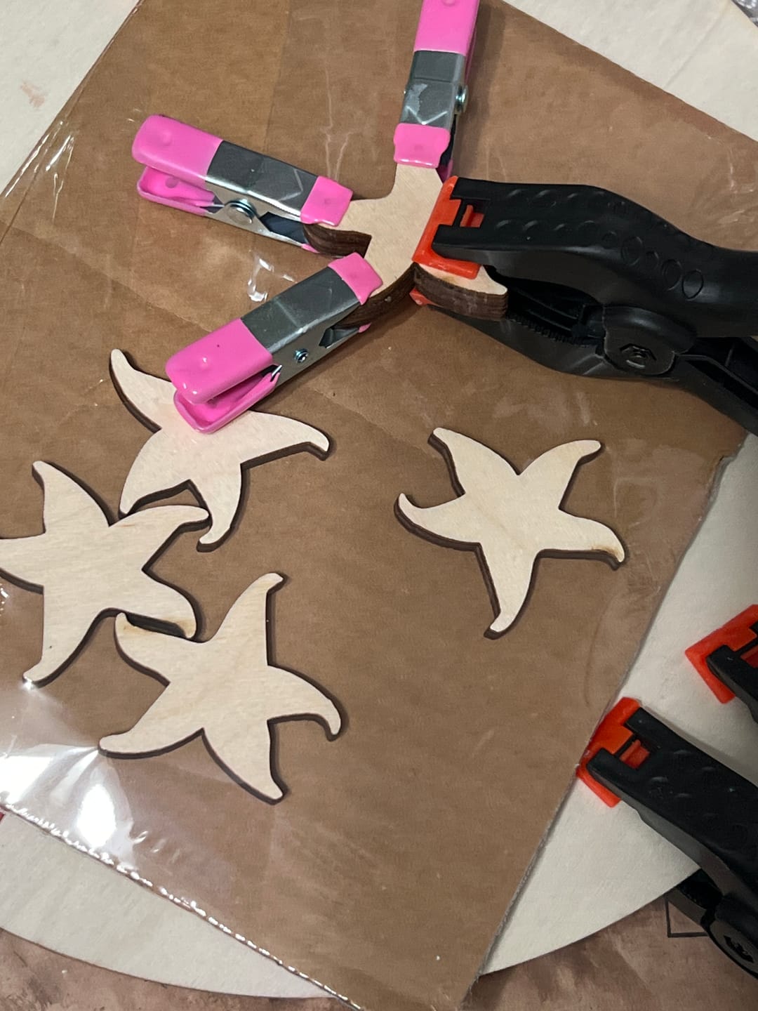 Customer photo review of Unfinished Wood Starfish Sea Star Shape - Craft - up to 36" DIY