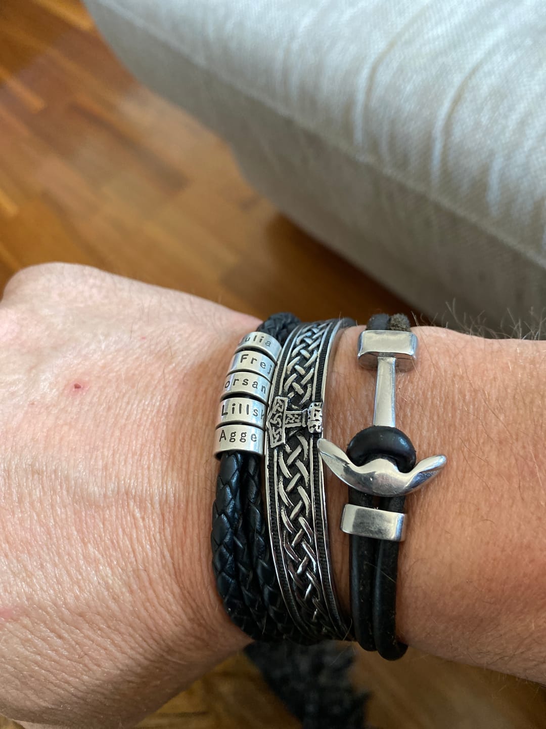 Customer photo review of Thor's Hammer Bangle With Wooden Box
