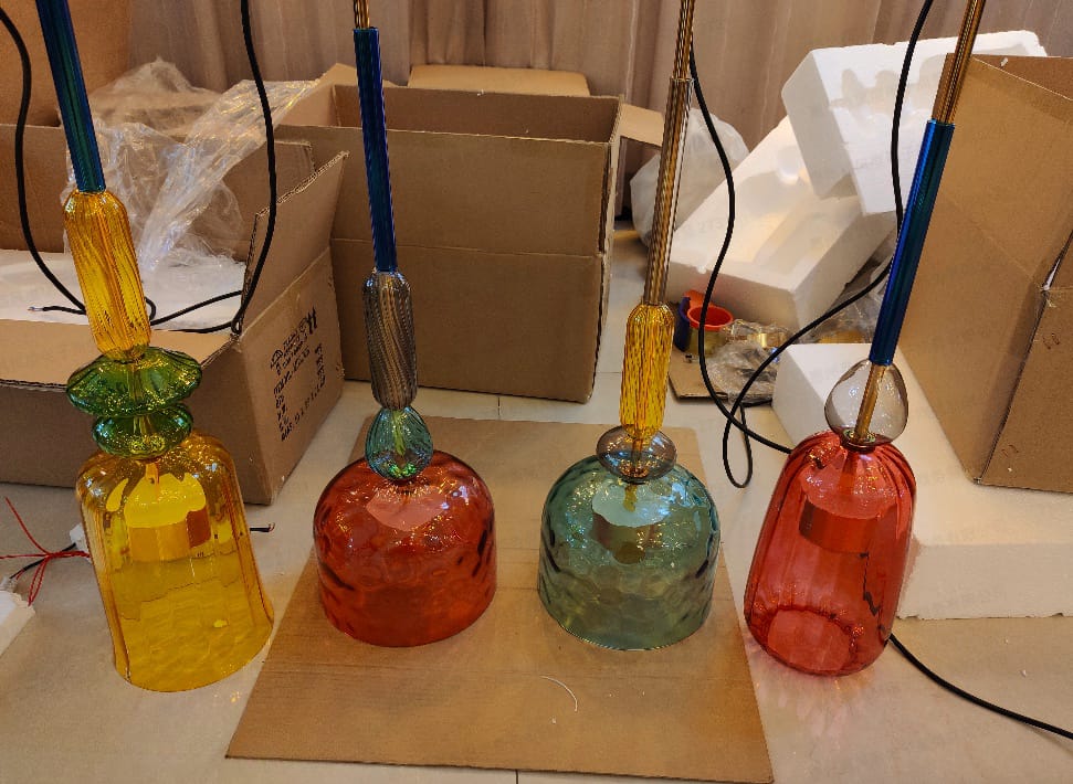 Customer photo review of Olivia Colorful Candy Pendant Light