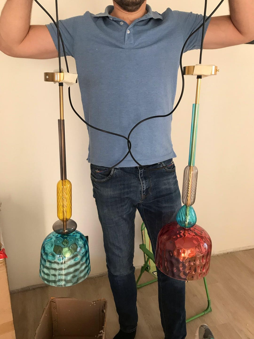 Customer photo review of Olivia Colorful Candy Pendant Light