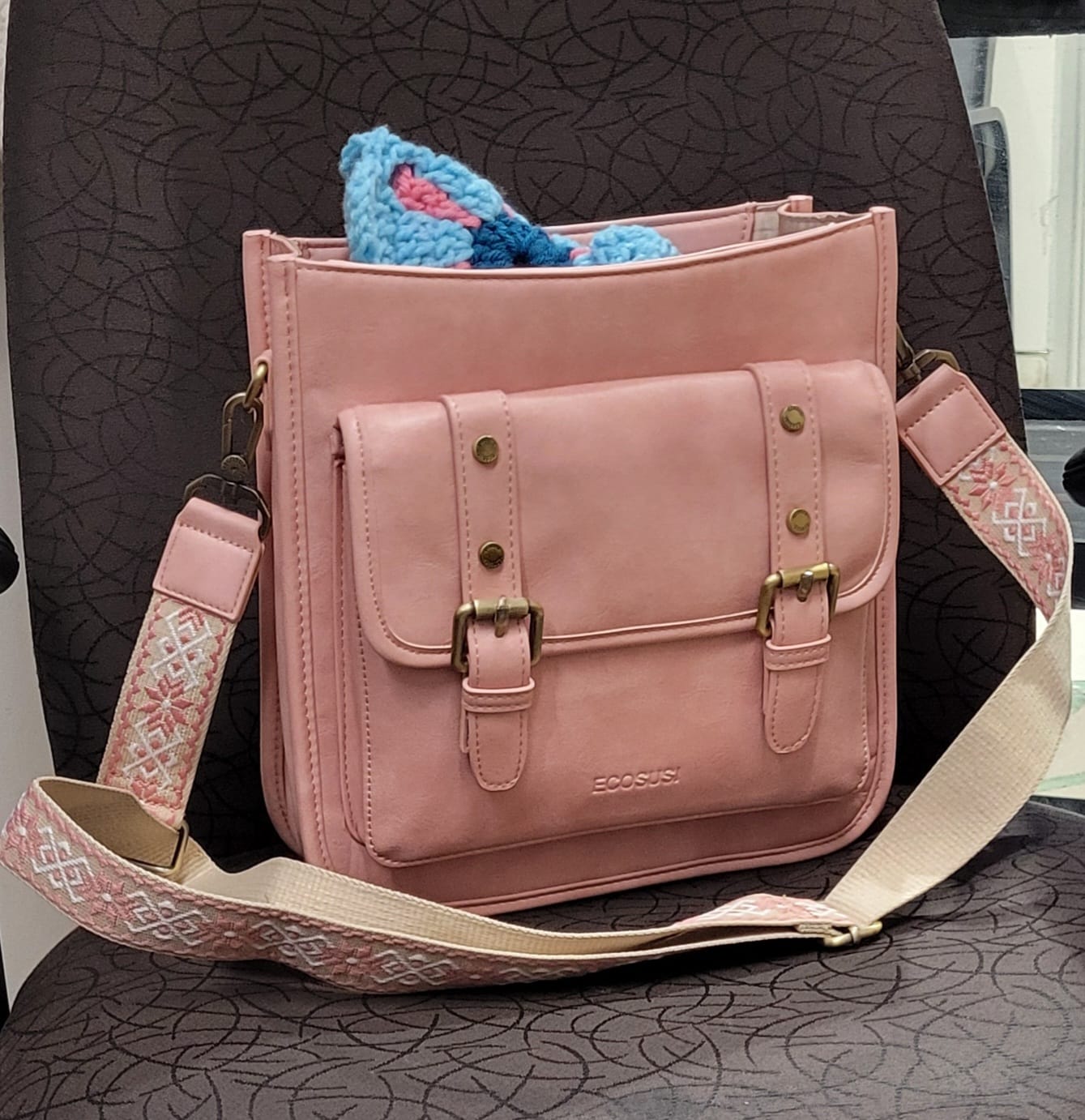 Customer photo review of Sophie Leather Everyday Crossbody Bag