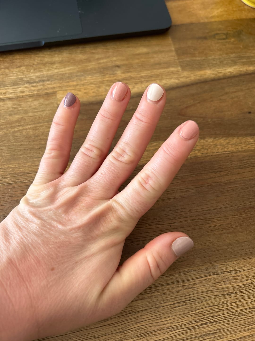 Customer photo review of Nude And Wine DIY Semicured Gel Nail Sticker Kit