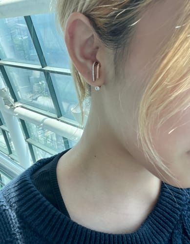 Customer photo review of L'air de Paris Silver Earring JDLEP3S01ZC