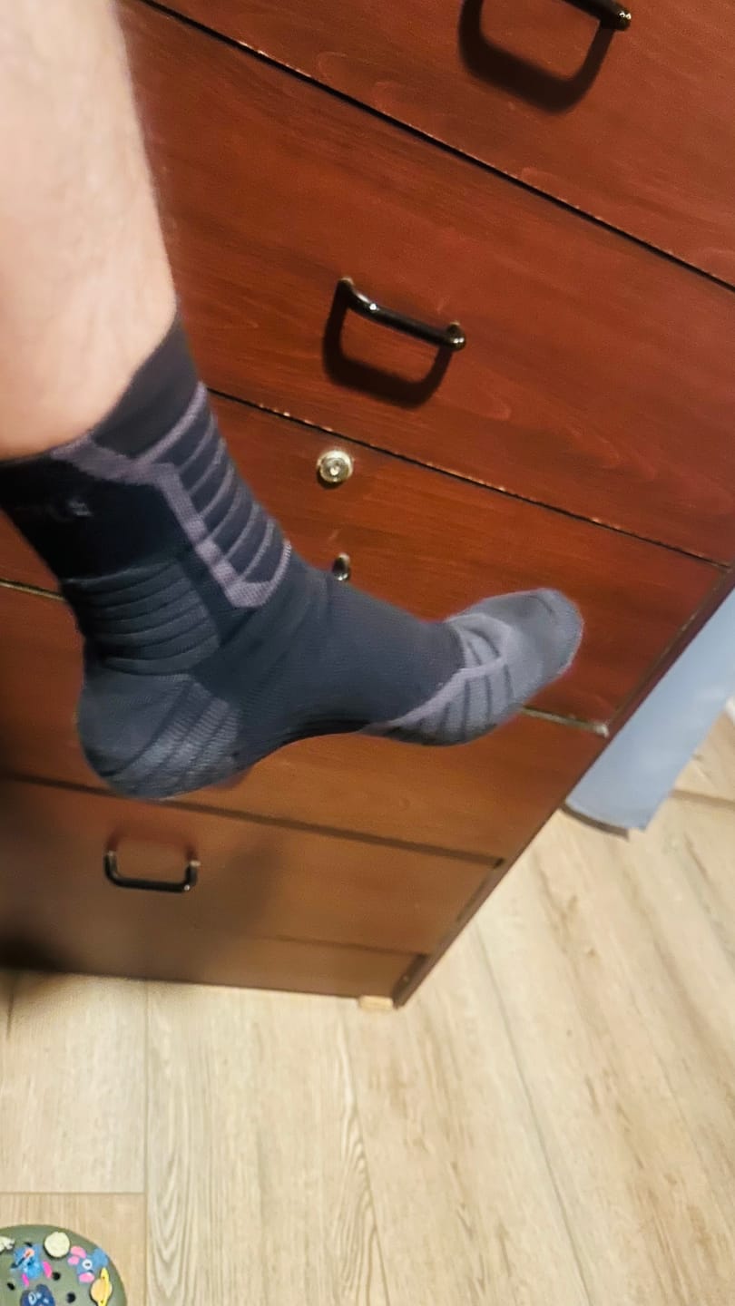 Customer photo review of Indestructible Compression Crew Socks - 2 Pairs (Size 7-12)