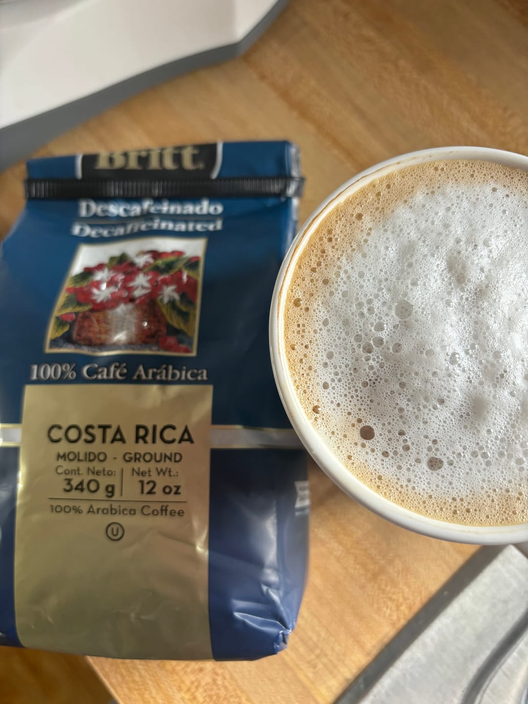 Customer photo review of COSTA RICAN DECAFFEINATED COFFEE