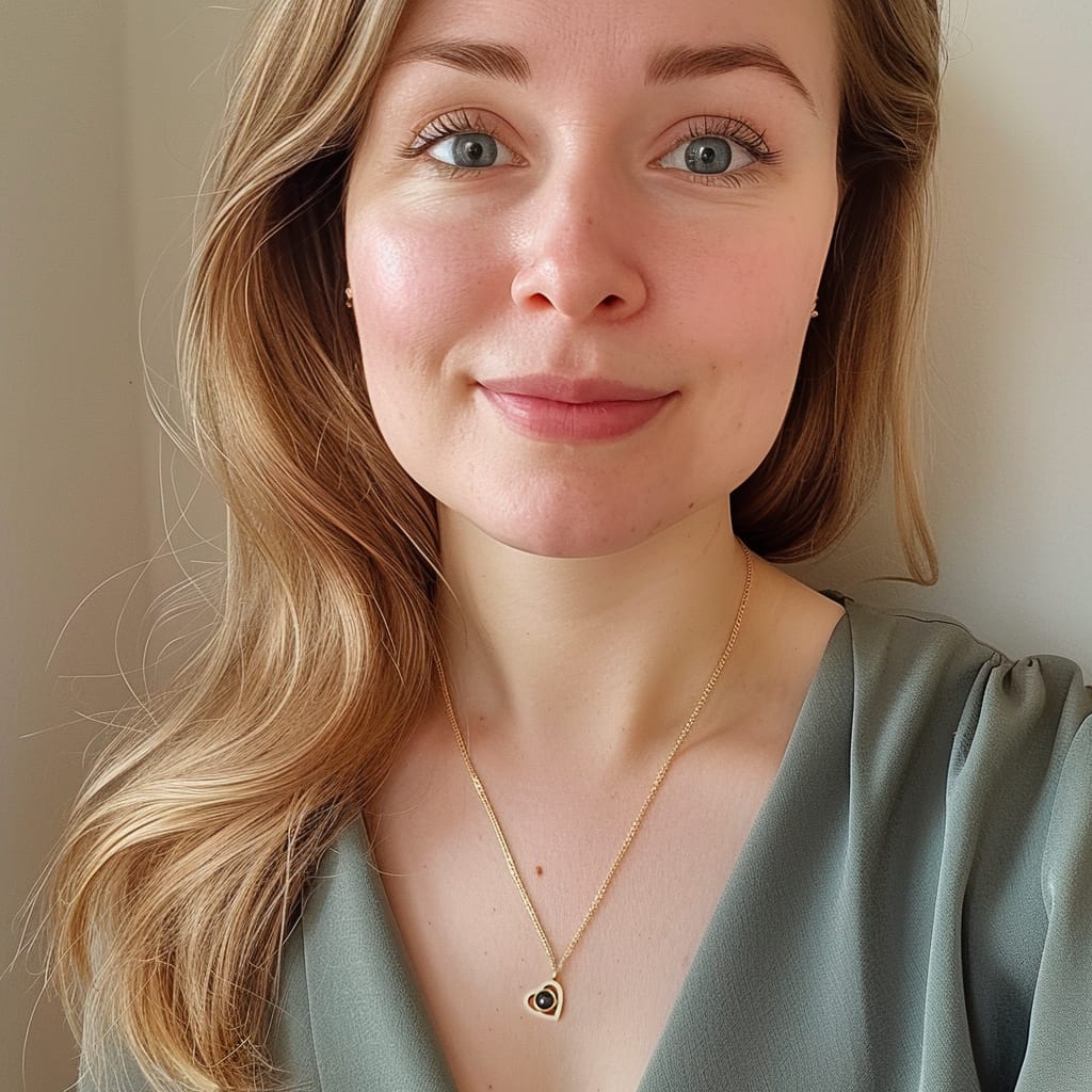Customer photo review of Heart Photo Necklace