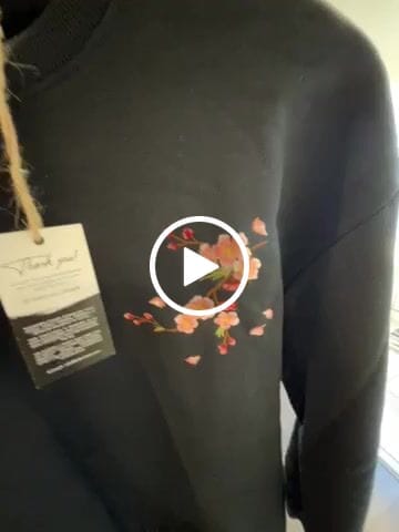 Customer video review of Sakura Embroidered Sweatshirt