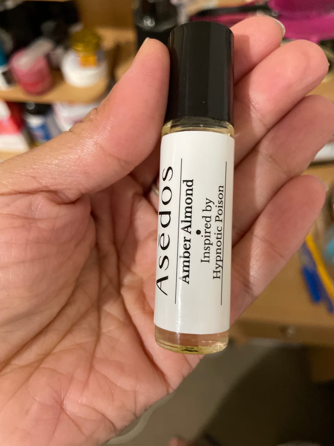 Customer photo review of AMBER ALMOND PERFUME OIL