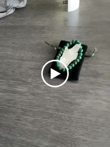 Customer video review of Emerald Malachite Himalayan Stone Bracelet