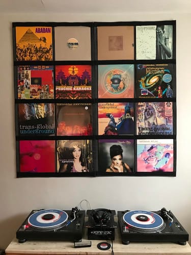 Customer photo review of 12" Vinyl Record Display Frame - LP Wall Storage