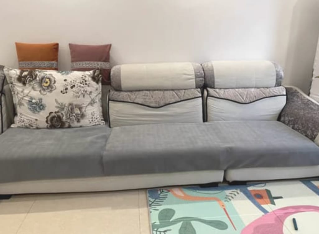 Customer photo review of Protège-Canapé Luxueux en Chenille Herringbone