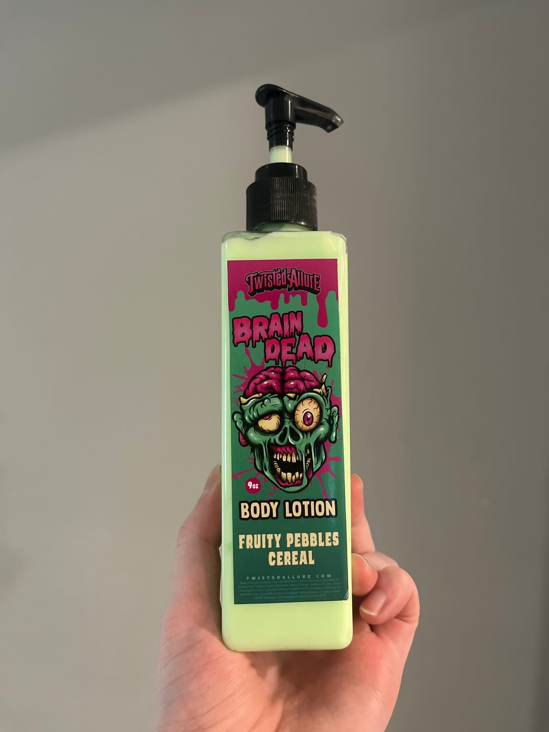 Customer photo review of Brain Dead Body Lotion (Fruity Pebbles Cereal)