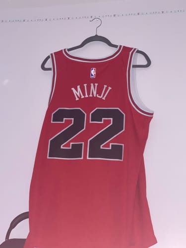 Customer photo review of New Jeans Basketball Jersey // Red and Black
