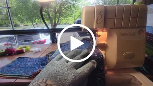 Customer video review of Serger Scrap Catcher and Pad #STC