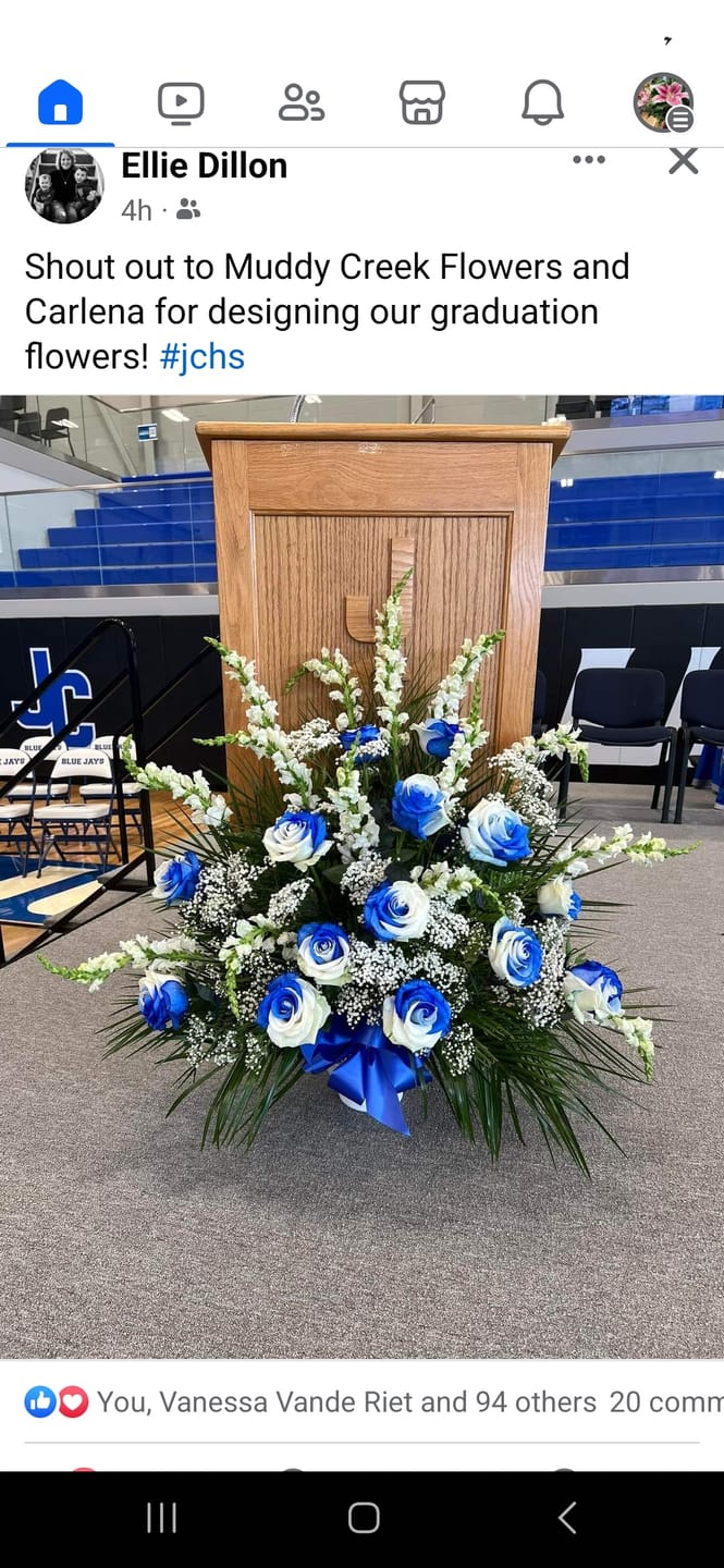 Customer photo review of Blue & White Roses