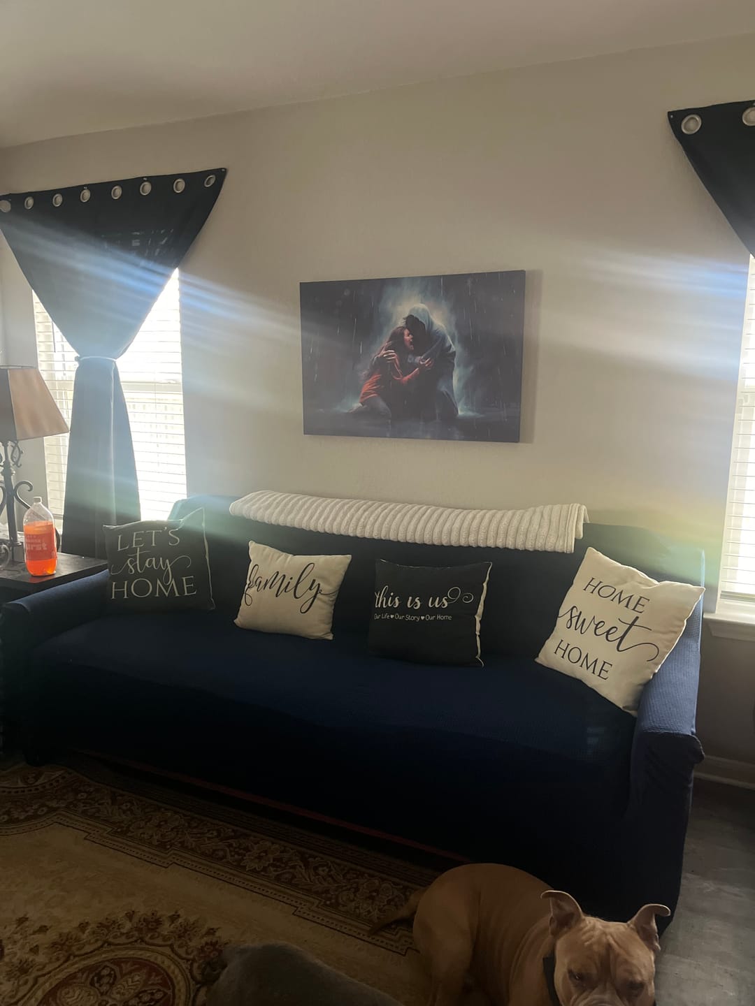Customer photo review of Christian Art: Jesus Holds A Woman In The Storm Wall Art Canvas