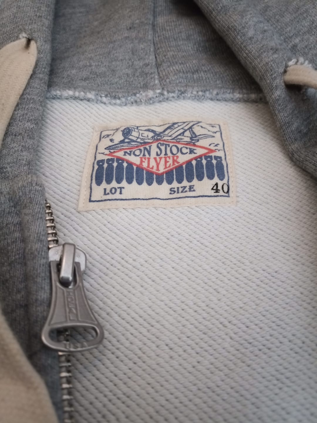 Customer photo review of 17.5 oz Terry Cloth Full-Zip Hoodie - Gray