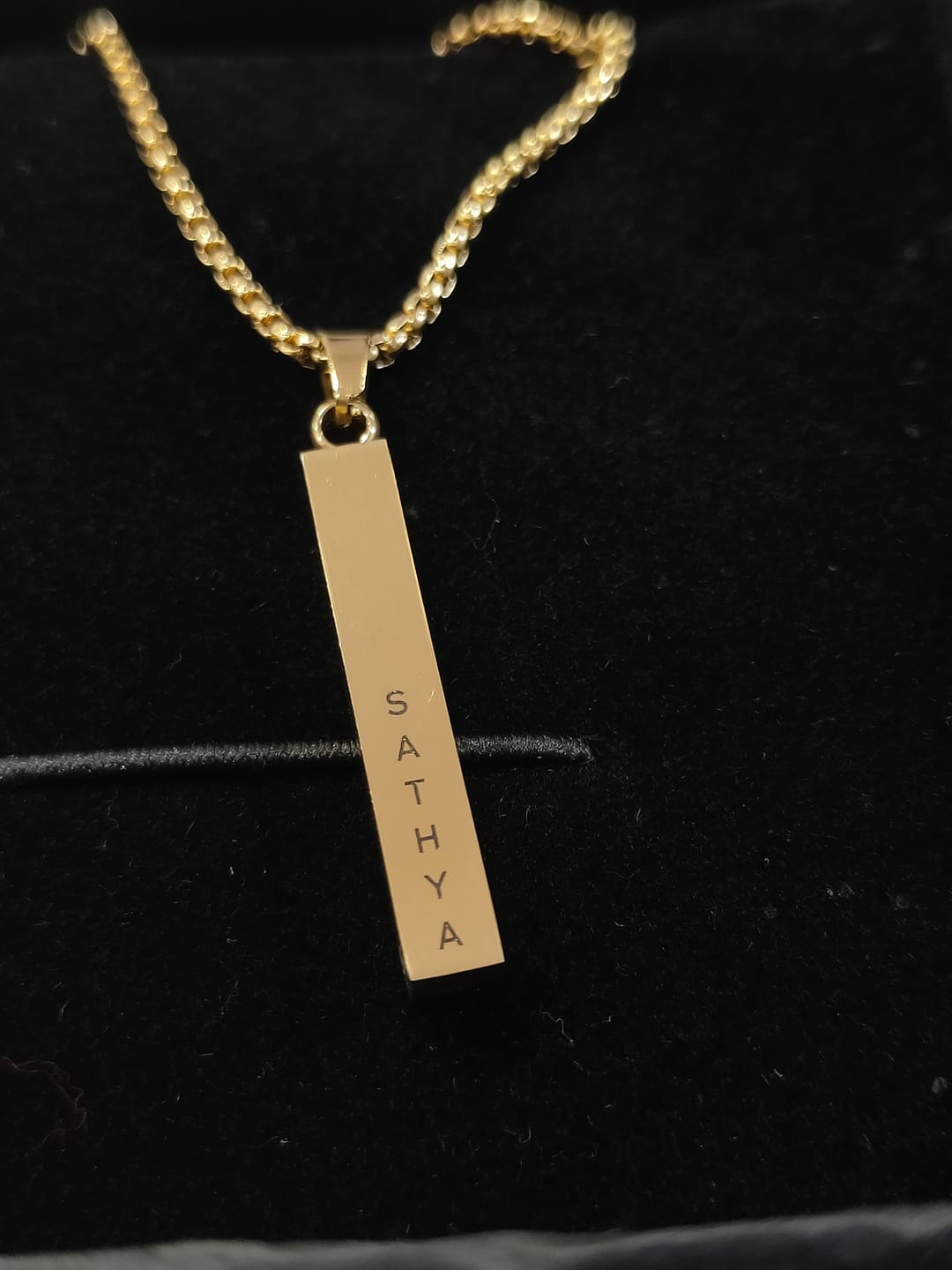Customer photo review of Personalised Cuboid Locket for Men