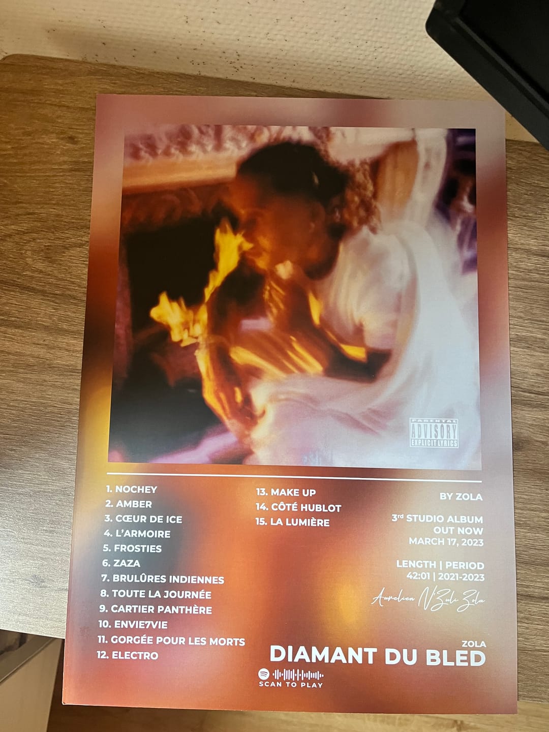 Customer photo review of Diamant Du Bled Zola Poster