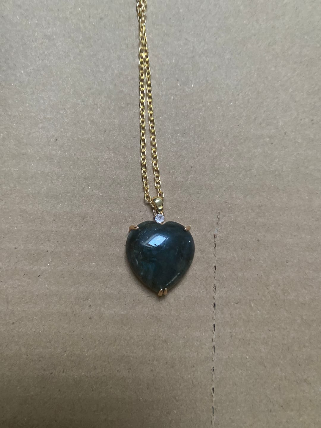 Customer photo review of Pendentif Labradorite Coeur