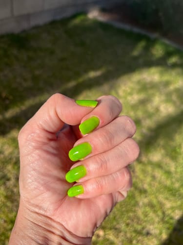 Customer photo review of Longwear Nail Polish - Limeade