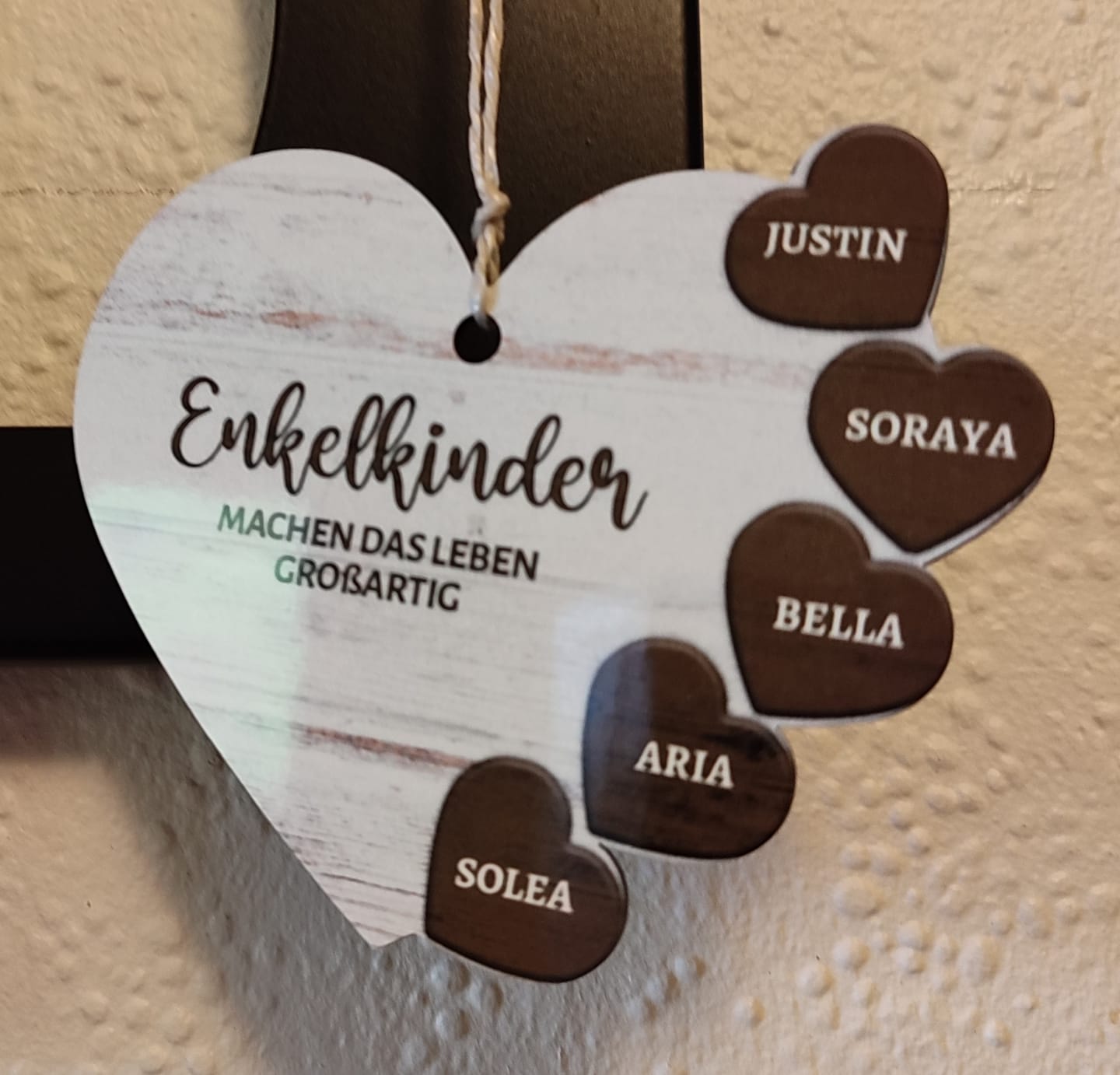 Customer photo review of Meine Enkelkinder - Großeltern-Herzen Ornament