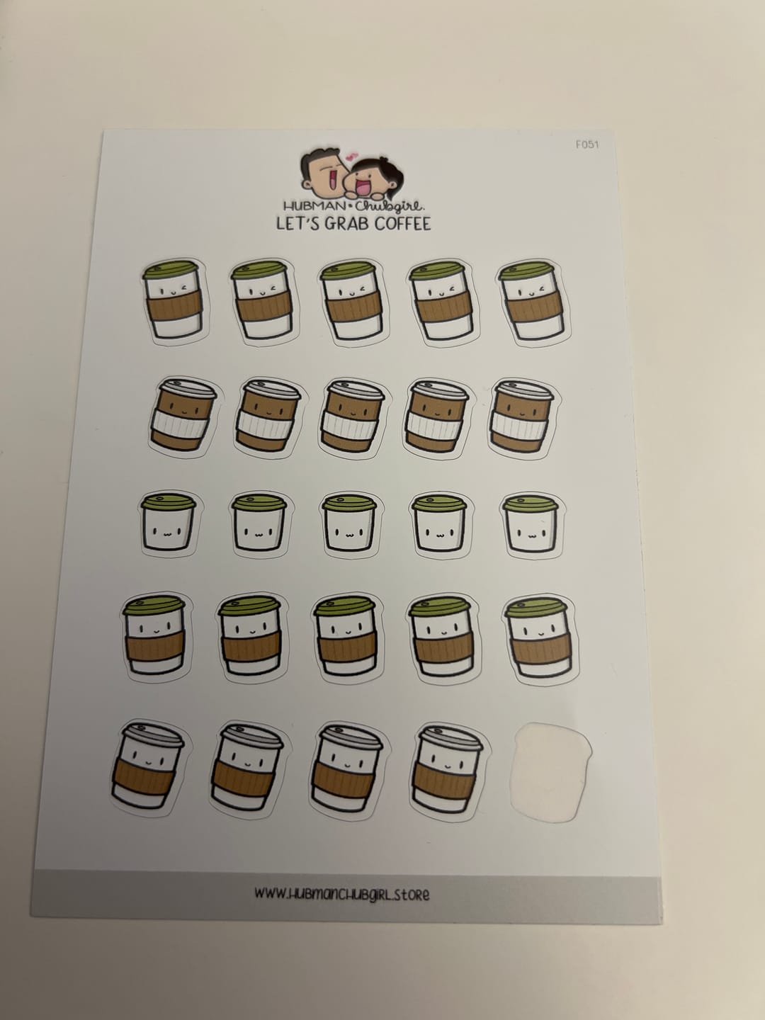 Customer photo review of Coffee Cups Planner Stickers