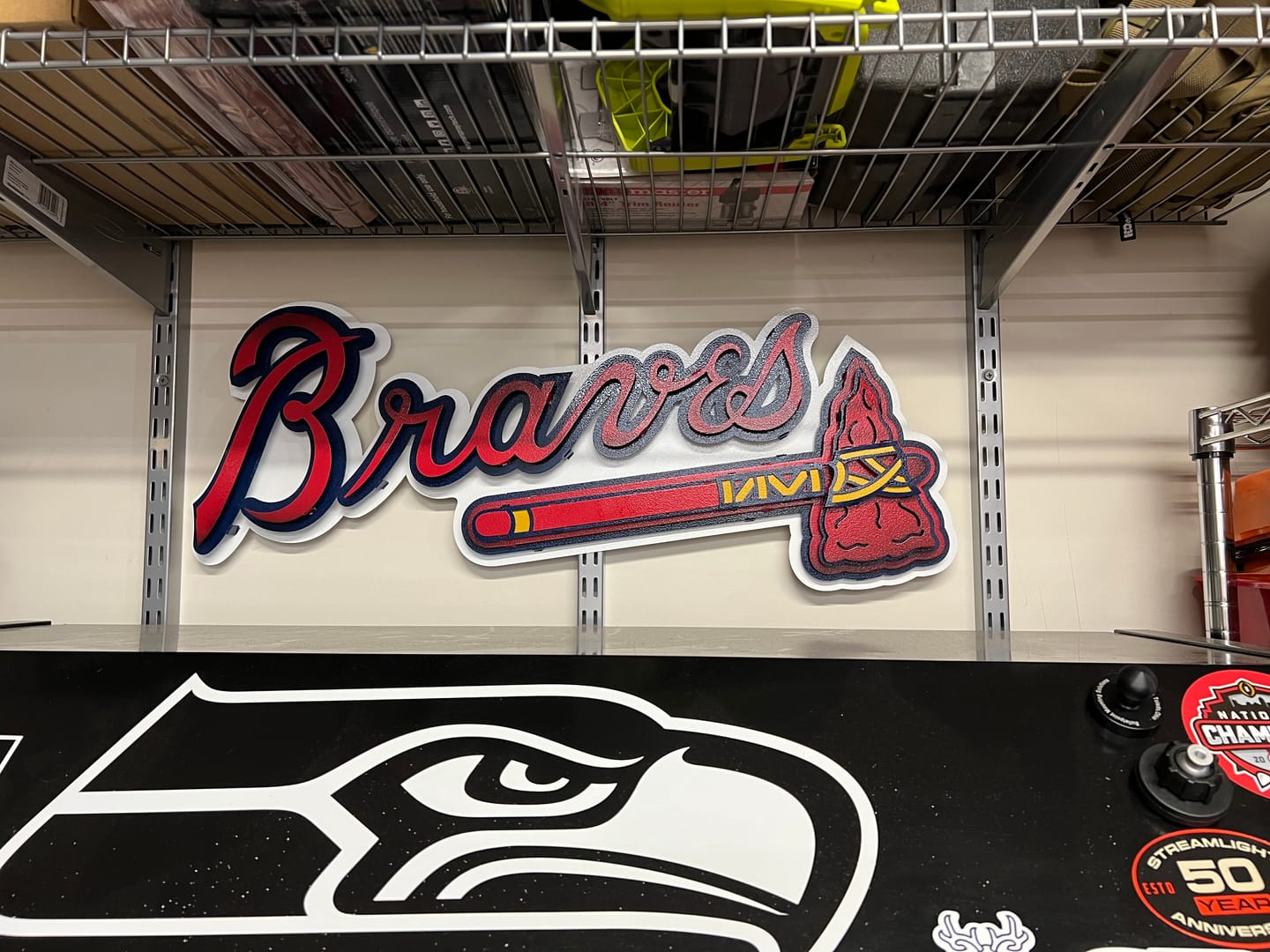 Customer photo review of Atlanta Braves Tomahawk 3D Metal Wall Art