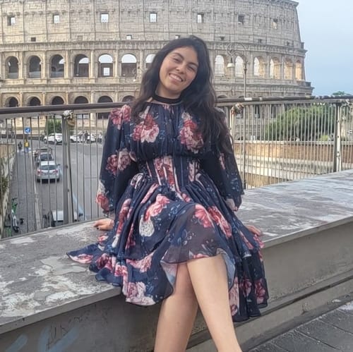 Customer photo review of Long Sleeves Corset Black Floral Print Chiffon Tiered Mini Dress