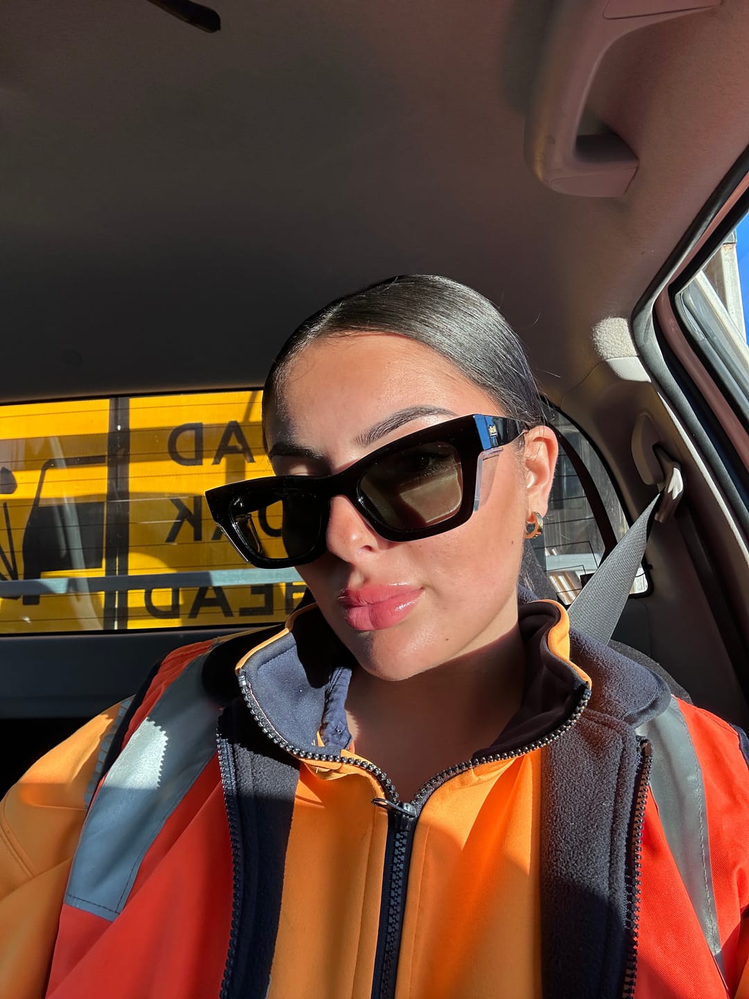 Customer photo review of Browse Black Polarised Safety Glasses