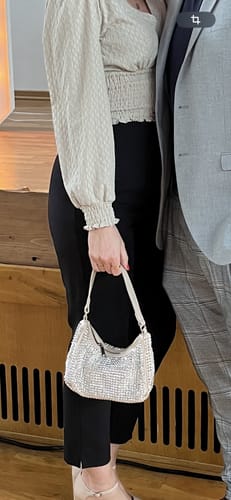 Customer photo review of Sparkle Vibes Tasche - Taupe