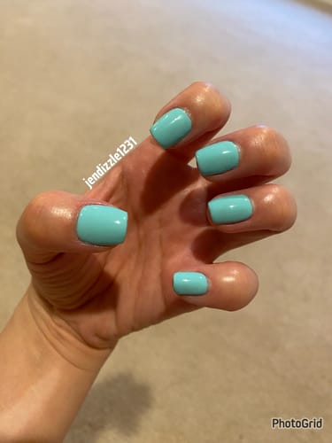 Customer photo review of G548 Tiff Blue Crème Gel Polish