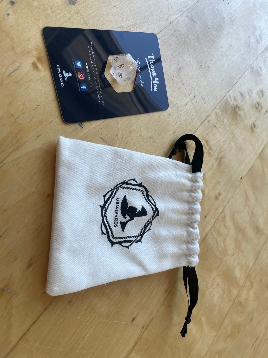 Customer photo review of URWizards D&D Engraved Gemstone D20 Dice
