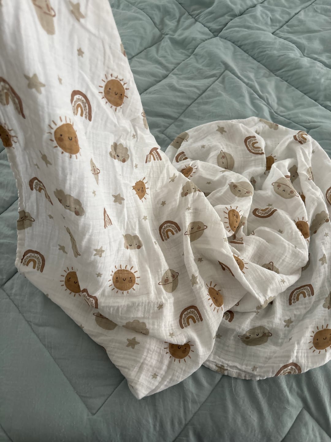 Customer photo review of Muslin Swaddle Blanket