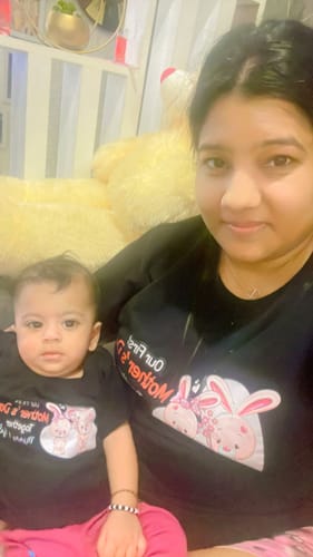 Customer photo review of Our First Mother's Day Together T-Shirt Gift