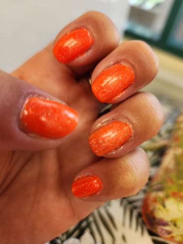 Customer photo review of Longwear Nail Polish - Orangesicle