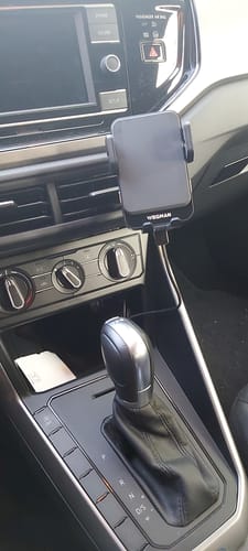 Customer photo review of Wegman Telefoonhouder met QI Draadloze Oplader Auto (15W autolader) - Ventilatierooster, Raam, Dashboard - Magsafe