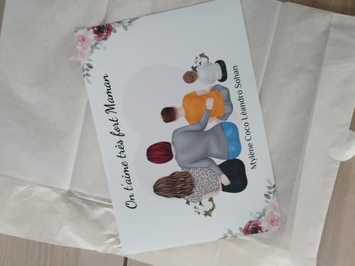 Customer photo review of Affiche Personnalisée - Maman et Enfants - Fête des mères