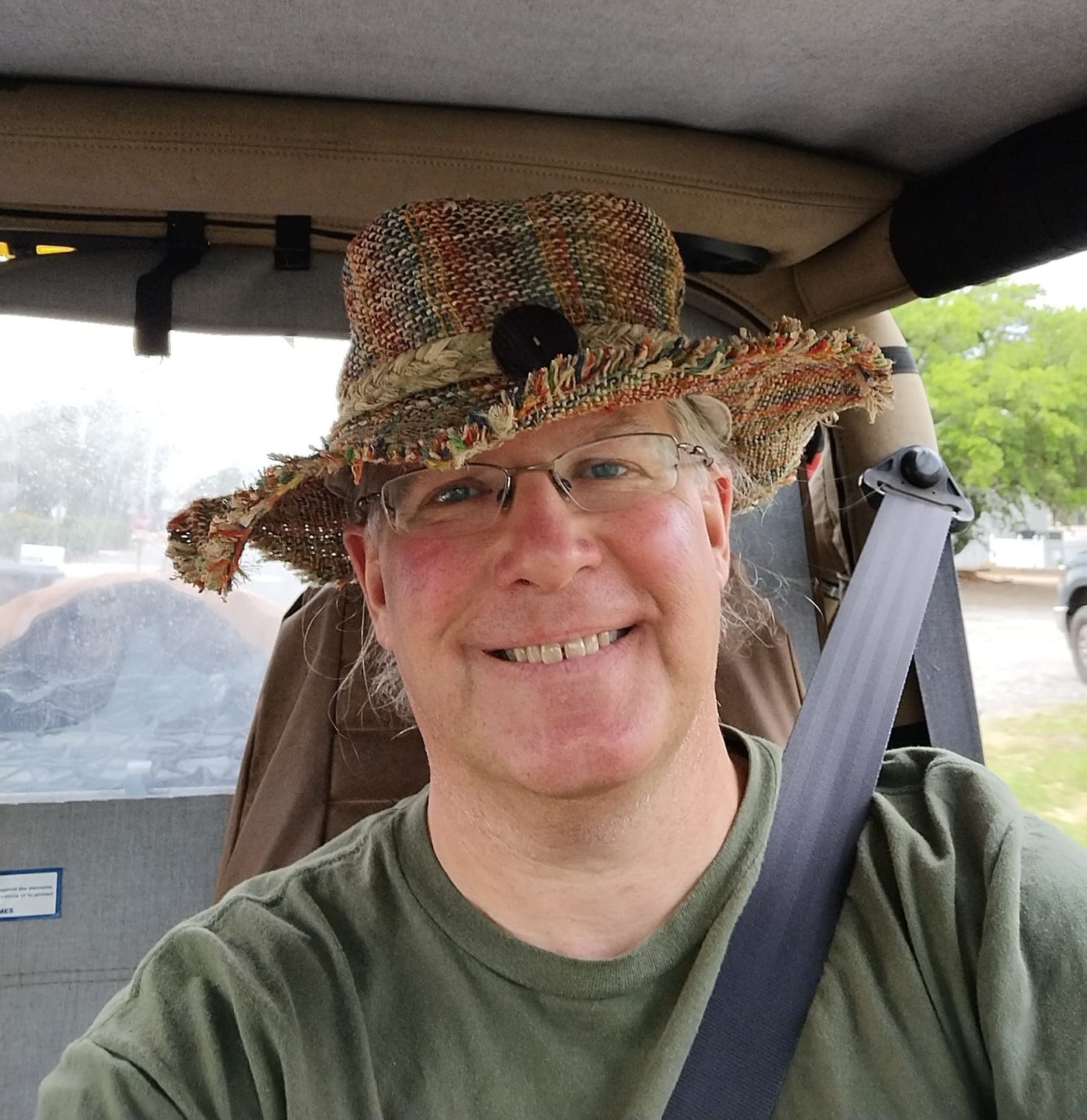 Customer photo review of Rainbow Woven Hemp Hat